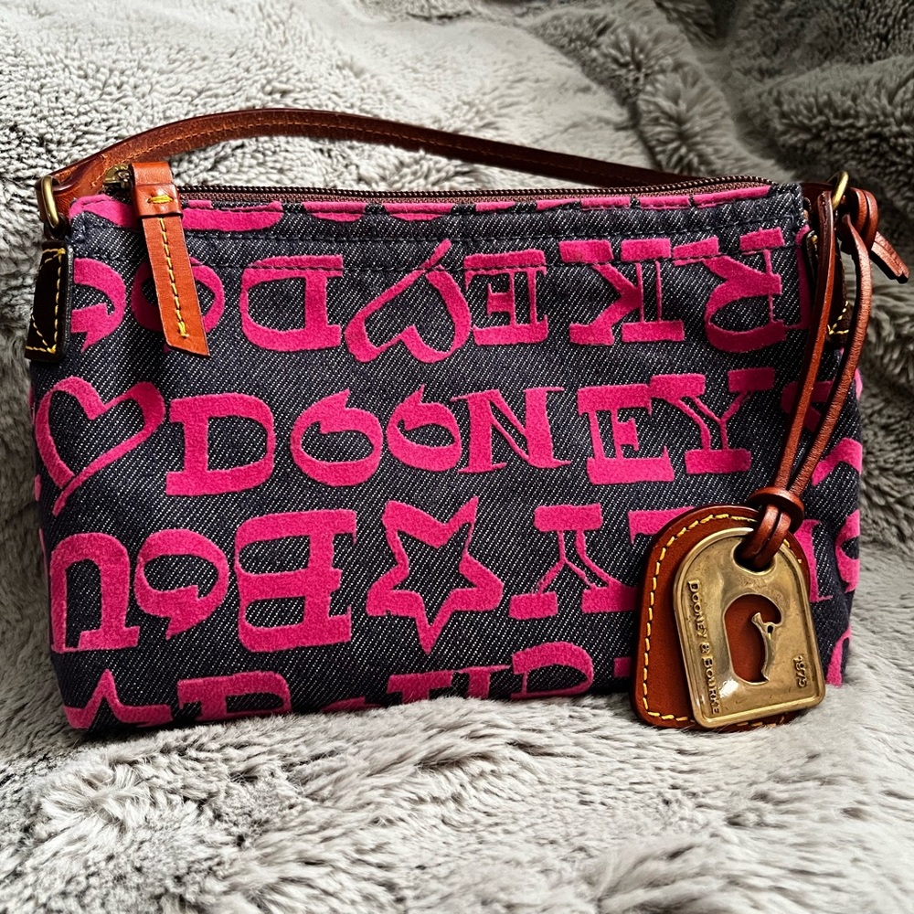 Dooney and Bourke Denim and Velvet Purse